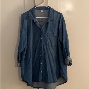 Jean shirt tunic